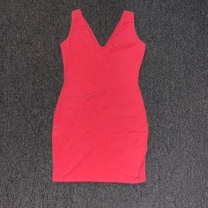 Coral bodycon dress